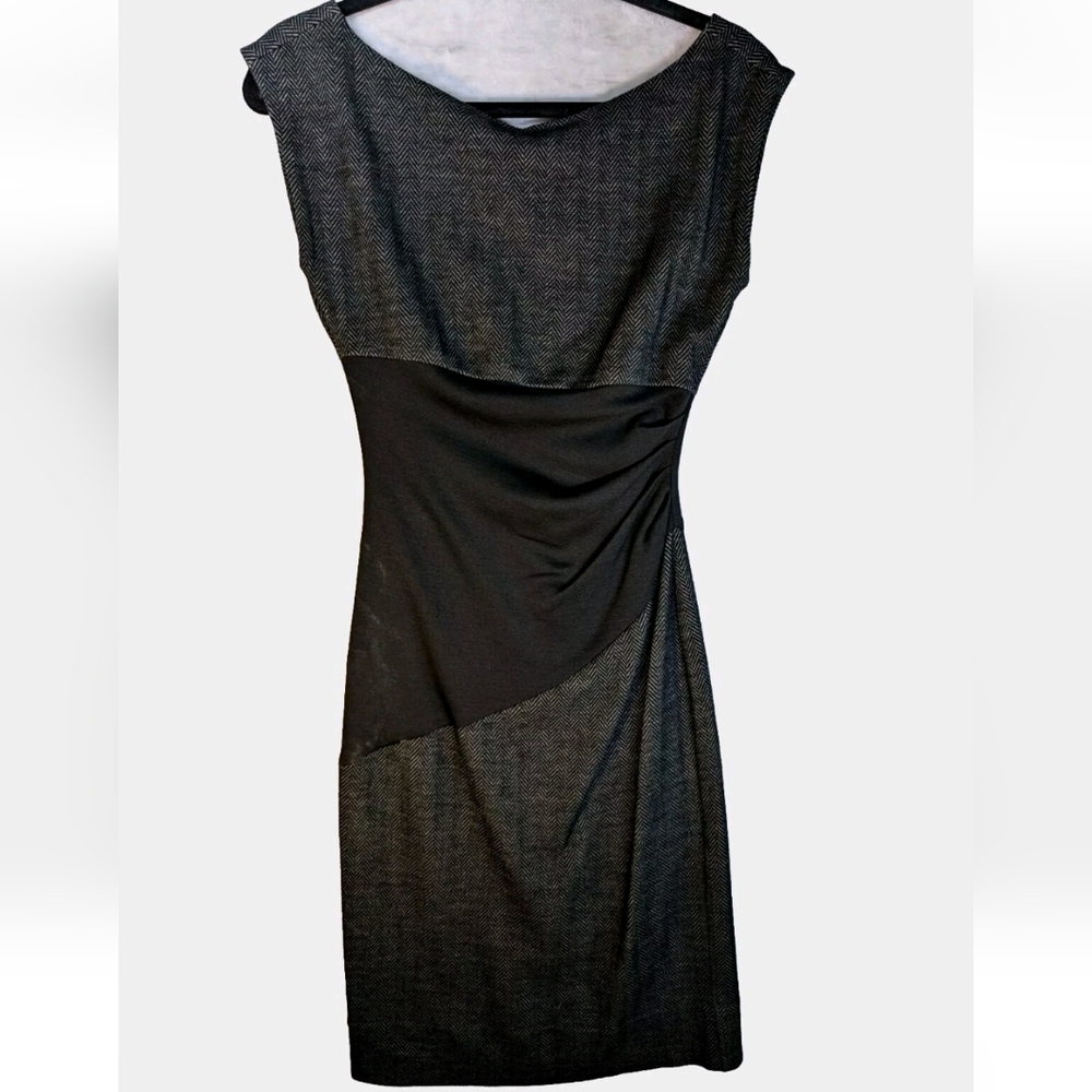 DvF Tweed Boatneck Ruched Dress